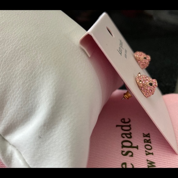 **LAST ONE**Kate Spade Pave Pink Pig Studs - Picture 2 of 4